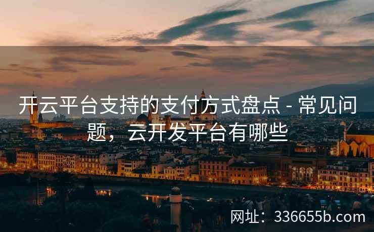 开云平台支持的支付方式盘点 - 常见问题，云开发平台有哪些